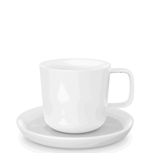 Tasse Form 730 Costa Verde mit Unterteller, weiss
