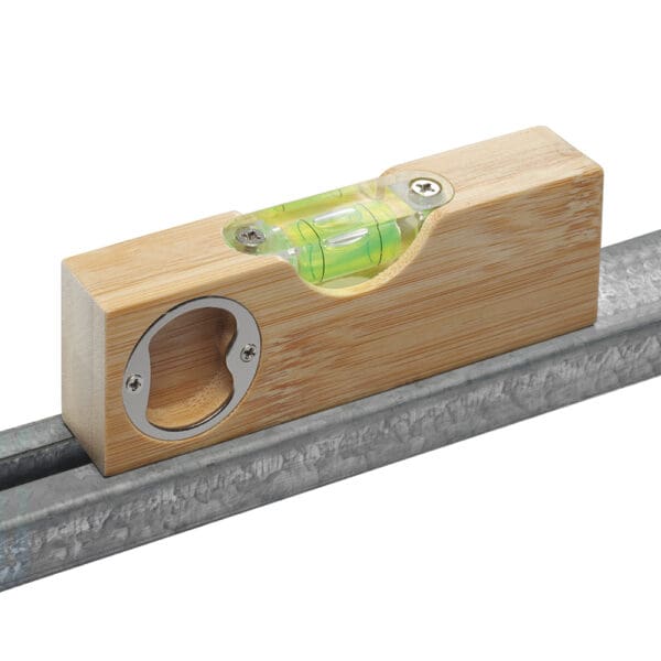 Wasserwaage Bambus mit Flaschenöffner,