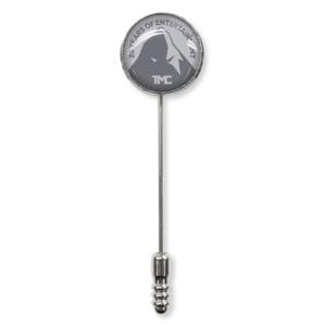 Krawattennadel mit langer Nadel und Doming, silber