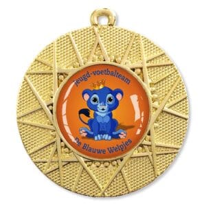Medaille 50 mm mit Band und Dominglabel