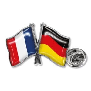 Pin mit Butterflyverschluss mit Dominglabel