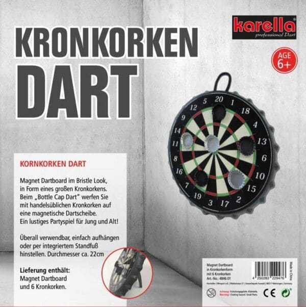 Kronkorken/Magnetpfeil 2in1 Mini Dart Krony Full