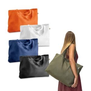 CAMDEN. Tragetasche aus Baumwolle (50%), recycelter Baumwolle (30%) und polyester (20% rPET) (280 g/m²)