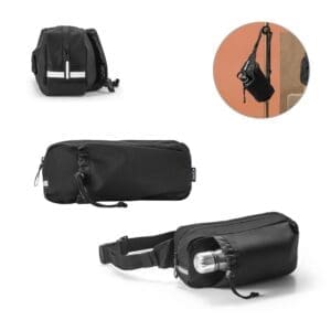 DELFOS POUCH. Gürteltasche aus 300D recyceltem Polyester und 600D recyceltem Polyester mit reflektierenden Elementen