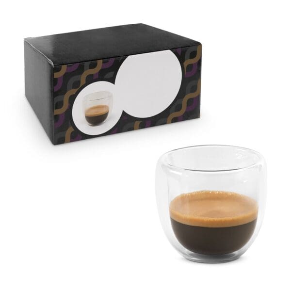 EXPRESSO. Borosilikatglas-Kaffee-Set mit 2 Gläsern