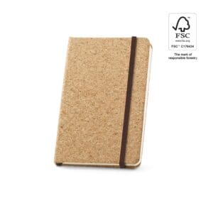 HAWKINS. Notizblock aus Kork mit unlinierten Seiten, aus FSC™-zertifiziertem Material und anderen kontrollierten Materialien