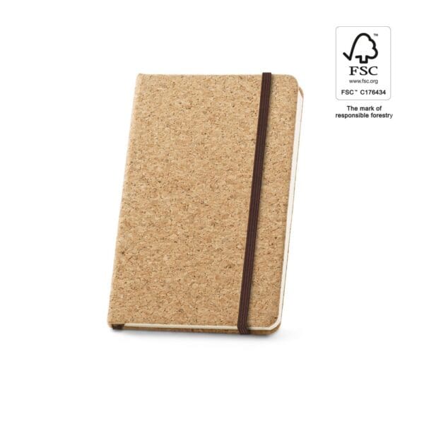HAWKINS. Notizblock aus Kork mit unlinierten Seiten, aus FSC™-zertifiziertem Material und anderen kontrollierten Materialien