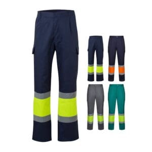 Hose VL ARTEMIS. Zweifarbige aus Twill (190g/m²), Baumwolle (20%) und Polyester (80%)