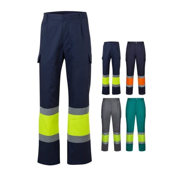 Hose VL ARTEMIS. Zweifarbige aus Twill (190g/m²), Baumwolle (20%) und Polyester (80%)