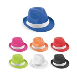 Hut MANOLO POLI. aus PP mit weißen Band aus Polyester