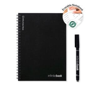 INFINITEBOOK LINED A5. "Infinitebook" mit flexiblem Einband und 15 linierten Whiteboard-Seiten
