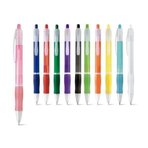 Kugelschreiber SLIM BK. aus ABS mit Gummigriff