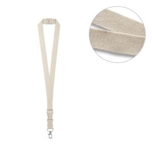 Lanyard BALLINA. aus 100% Baumwolle mit Metallkarabiner