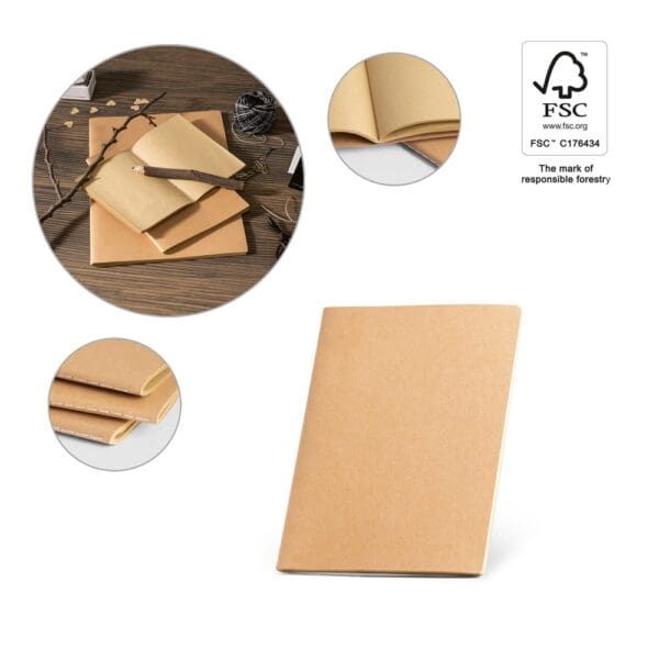 Notizbuch ALCOTT A5. A5 mit Hardcover aus Karton (250 g/m²) und unbedruckte Seiten