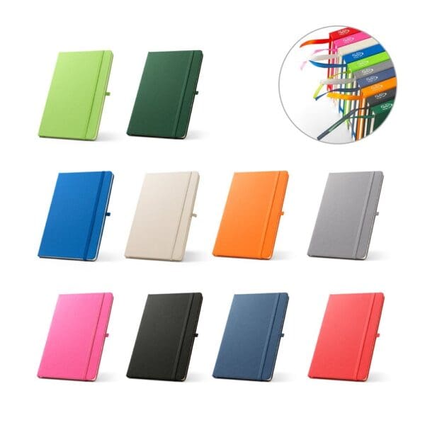 Notizbuch ANNE. A5 aus recyceltem Polyester (100% rPET) mit linierten Seiten