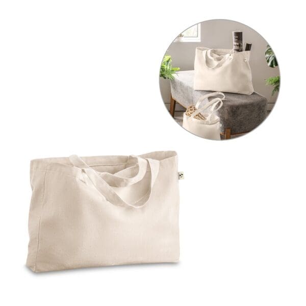 PARMA. Tragetasche aus Baumwolle (50%), recycelter Baumwolle (30%) und polyester (20% rPET) (280 g/ m²)
