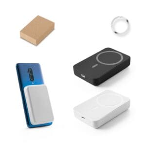Powerbank AMPERE 10. Magnetische mit 10'000 mAh und superschnellem kabellosem Ladegerät (15 W) aus Recyceltes ABS (100% rABS)