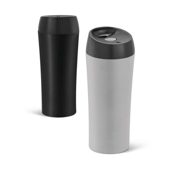 Reisebecher MONARDA. aus Edelstahl und PP, 470 ml
