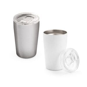 Reisebecher SLIDER. aus Edelstahl 380 ml