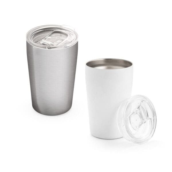 Reisebecher SLIDER. aus Edelstahl 380 ml