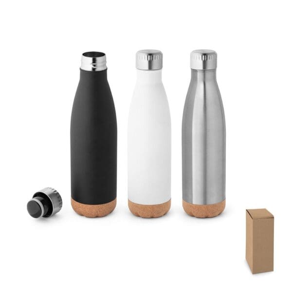 SOLBERG. Thermoskanne aus Edelstahl und Korkboden, 560 ml