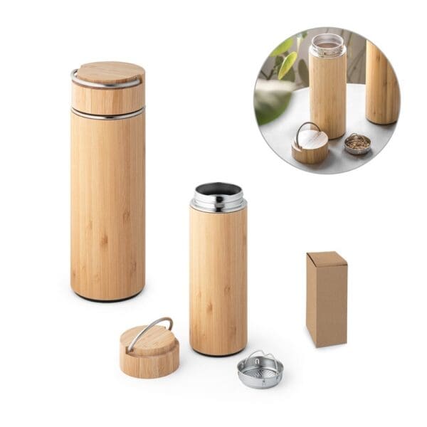 SOW. Thermoskanne aus Bambus und Edelstahl 440 ml