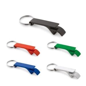 Schlüsselanhänger RE-BAITT. mit Kapselöffner aus recyceltem Aluminium