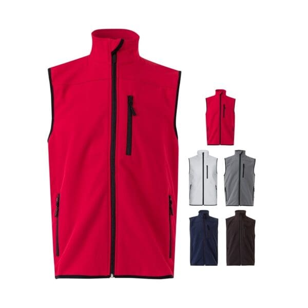 Softshell-Weste VL VARUNA. (280 g/m²), mit Polarfutter, aus Polyester (94 %) und Elastan (6 %)
