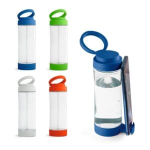 Sportflasche QUINTANA. aus Glas mit PP-Verschluss 390 ml