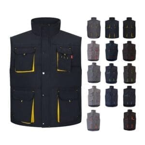 Steppweste, VL NERGAL. zweifarbig, mit mehreren Taschen (120g/m²), aus Polyester (100%)