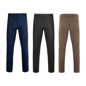 Stretch-Chinohose VL VISHNU. Unisex (260g/m²), aus Baumwolle (98%) und Elastan (2%)