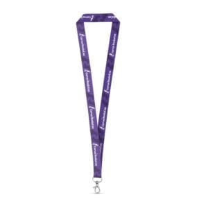 Sublimationslanyard WINDSOR. aus recyceltem Polyester (100% rPET) mit Karabiner