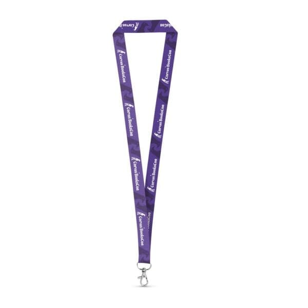 Sublimationslanyard WINDSOR. aus recyceltem Polyester (100% rPET) mit Karabiner