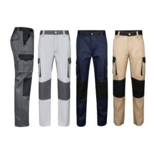 Twill-Hose VL NJORD. Zweifarbige mit mehreren Taschen (240 g/m²), aus Baumwolle (35%) und Polyester (65%)