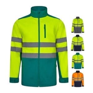 VL HESTIA LARGE. Zweifarbige Softshell-Jacke (280 g/m²), mit Fleece-Futter und TPU-Membran, aus Polyester (96 %) und Elasthan (4 %)