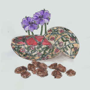 Fabergé Ei: 5 Anemonen