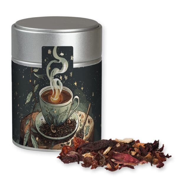 Früchtetee, Weihnachts ca. 60g, Metalldose Midi silber