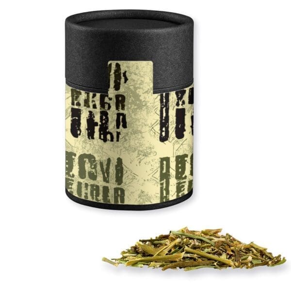 Gewürzmischung BBQ Kräuter Rub, ca. 50g, Kraftpapierdose Midi schwarz