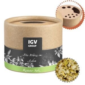 Gewürzmischung Kräutersalz, ca. 40g, Kraftpapierstreuer Mini
