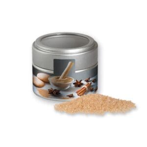 Gewürzmischung Lebkuchen, ca. 70g, Metalldose Mini mit Sichtfenster silber