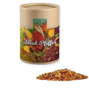 Gewürzmischung Steak Pfeffer, ca. 75g, Kraftpapierdose Midi