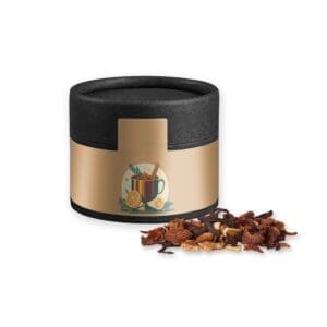 Glühweingewürz fein, ca. 25g, Kraftpapierdose Mini schwarz
