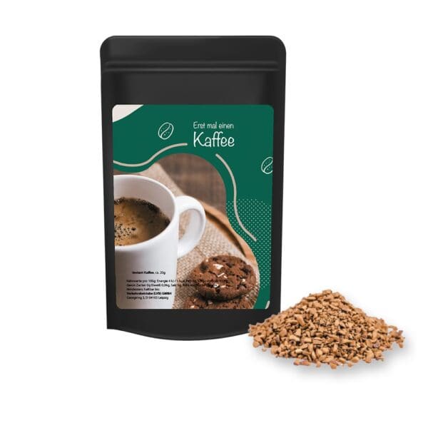 Kaffee, Instant ca. 20g, Standbeutel Mini schwarz
