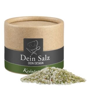 Kräutersalz, ca. 55g, Kraftpapierdose Mini