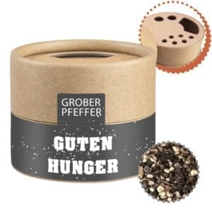 Pfeffer geschrotet, ca. 38g, Kraftpapierstreuer Mini