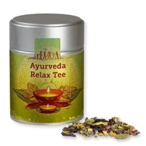 Relax-Tee, Ayurveda ca. 60g, Metalldose Midi silber