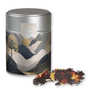 Schwarztee, Weihnachts ca. 60g, Metalldose Midi silber