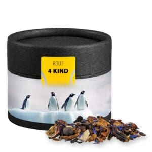 Tee, Christkindl ca. 25g, Kraftpapierdose Mini schwarz