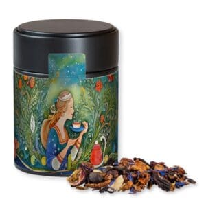 Tee, Christkindl ca. 50g, Metalldose Midi schwarz