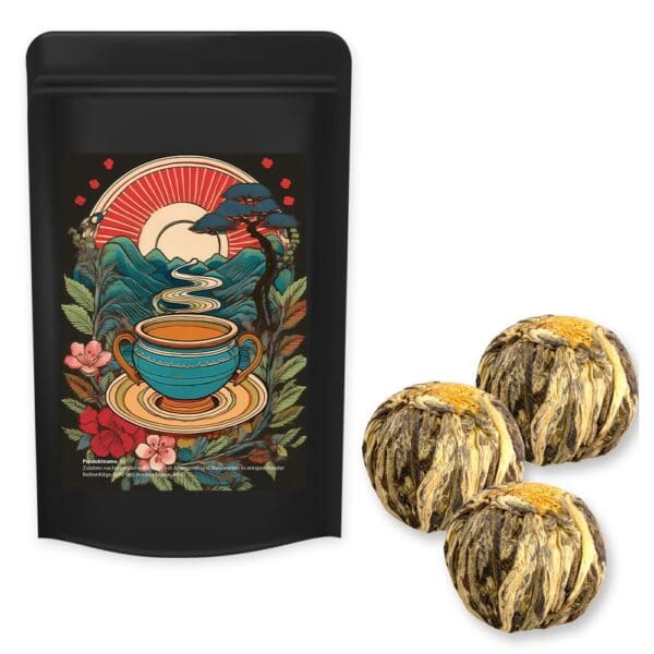 Tee Grüner China Marigold-Silvery-Stag, ca. 20g, Standbeutel Midi schwarz